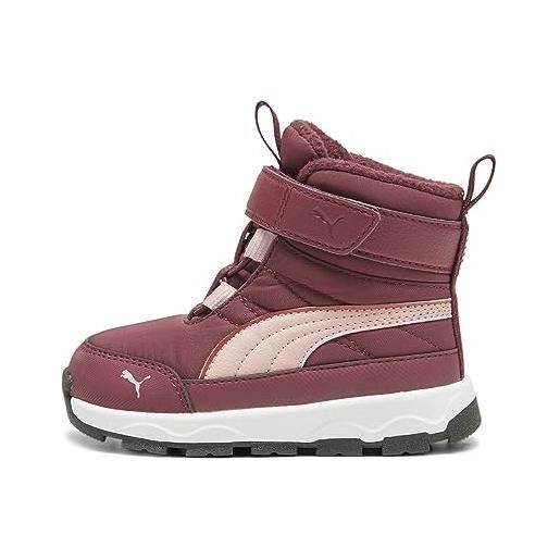 PUMA evolve boot ac+ inf, scarpe da ginnastica unisex-bimbi 0-24, dark jasper-future pink-astro red, 22 eu