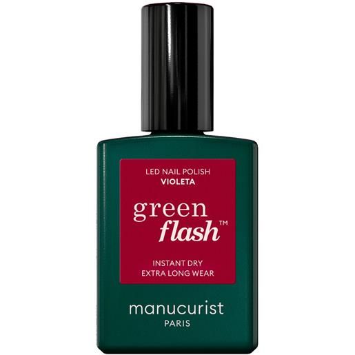 Manucurist green flash - smalto semipermanente 15ml smalto effetto gel violeta