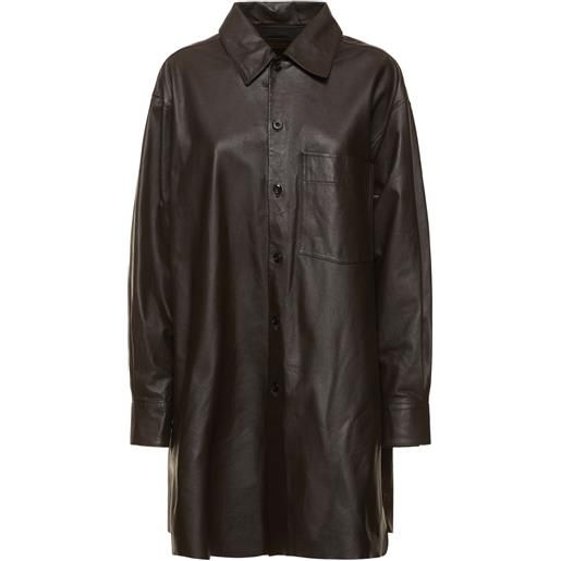 LEMAIRE camicia loose fit in pelle