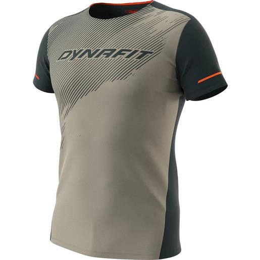 Dynafit alpine 2 s/s tee rock/khaky - t-shirt uomo running