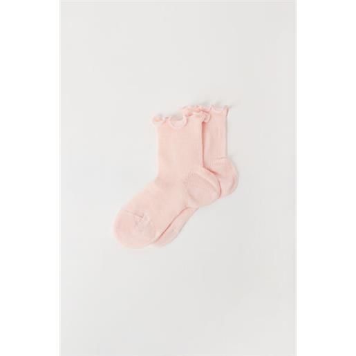 Calzedonia calze corte a costine da bambina rosa chiaro