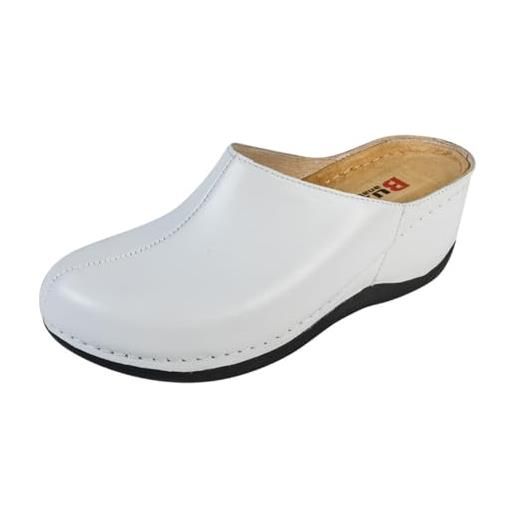 Buxa anatomic bz340 zoccoli donna scarpe di pelle pantofole sabot sandali (beige, sistema taglie calzature eu, adulto, donna, numero, media, 37)