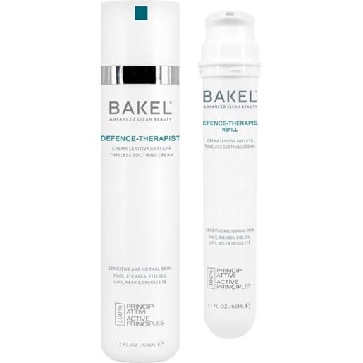 BAKEL defence-therapist case & refill - crema lenitiva anti-età per pelle normale e sensibile 50 ml
