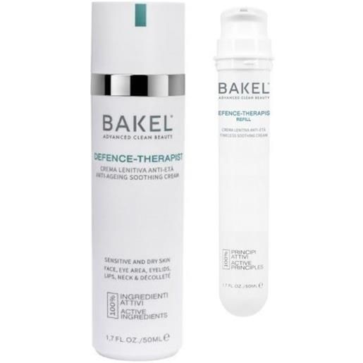 BAKEL defence-therapist dry skin case & refill - crema anti-età lenitiva per pelle secca e sensibile 50 ml