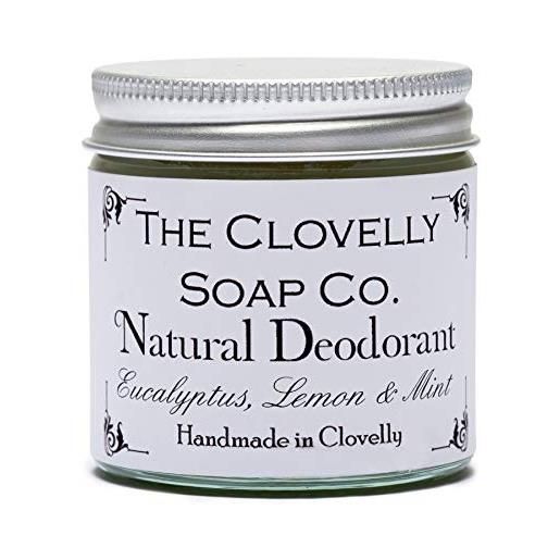 The Clovelly Soap Co. clovelly soap co balsamo deodorante naturale e fatto a mano all'eucalipto, limone & menta, barattolo di vetro da 60gr