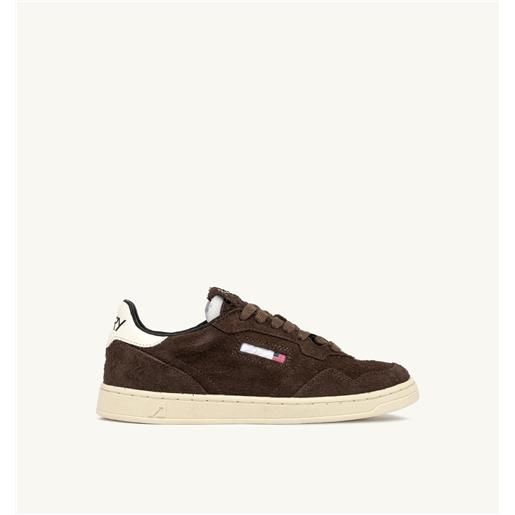 autry sneakers new flat low in suede ebano e whisper white