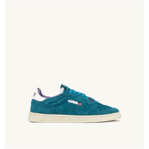 autry sneakers medalist flat low in suede colore sapphire e alyssm