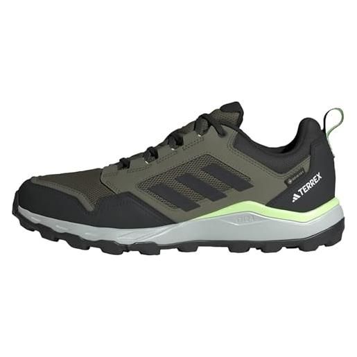 adidas tracerocker 2.0 gore-tex trail running scarpe, ginnastica uomo, olive strata nucleo nero verde scintilla, 40 2/3 eu