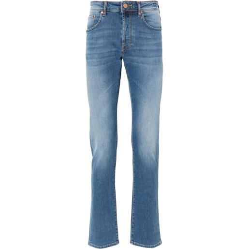 Incotex jeans skinny con dettaglio cuciture - blu