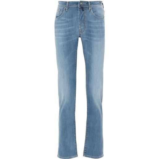 Incotex jeans slim con dettaglio cuciture - blu