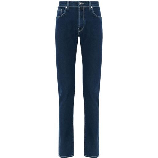 Incotex jeans slim con dettaglio cuciture - blu