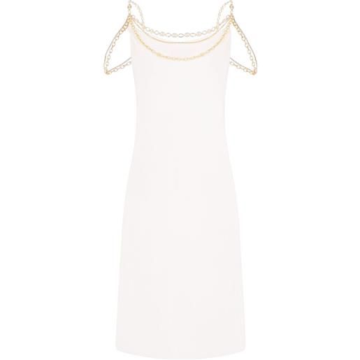 Rabanne abito midi - bianco