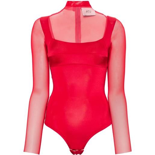 Atu Body Couture body con design a inserti - rosso