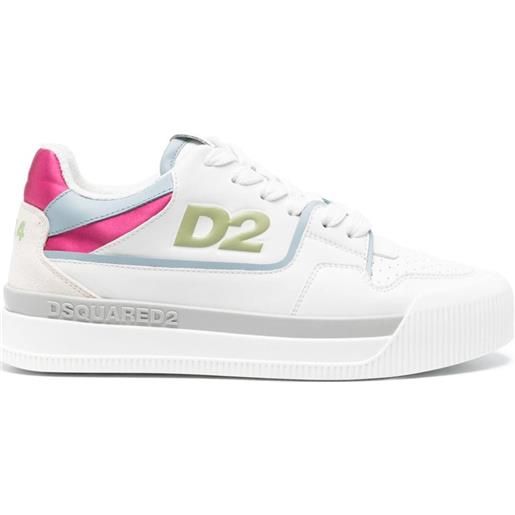 Dsquared2 sneakers new jersey in pelle - bianco
