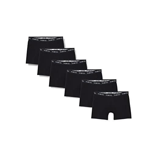 NORVIG confezione da 6 leggings da uomo, colore nero boxer shorts, s
