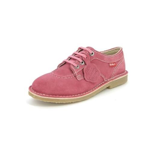 Kickers kick karma, scarpe con lacci donna, rosa chiaro corallo, 39 eu