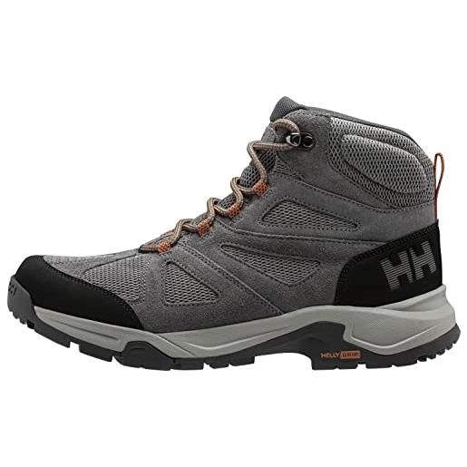 Helly Hansen switchback trail airflow boot, scarponi da trekking uomo, grigio charcoal burnt orange, 44 eu