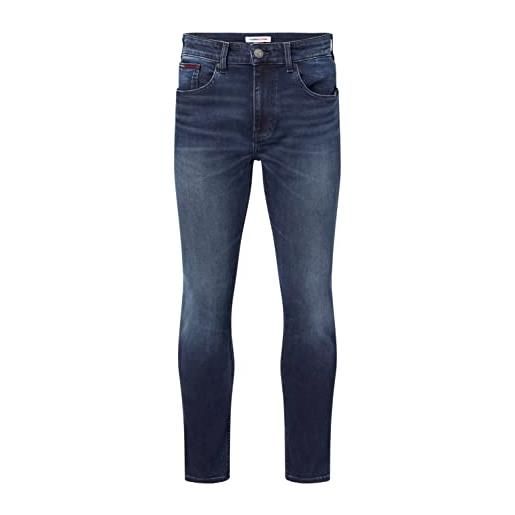 Tommy Jeans austin slim, jeans uomo, denim black, 32w / 32l