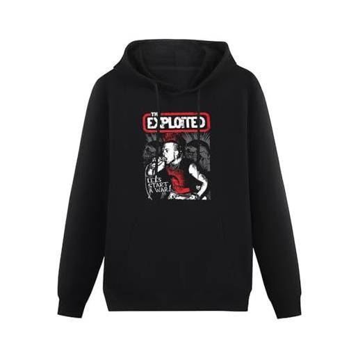 TOPCREATING exploited lets start a war hoody graphic top printed long sleeve mens hoodie size m