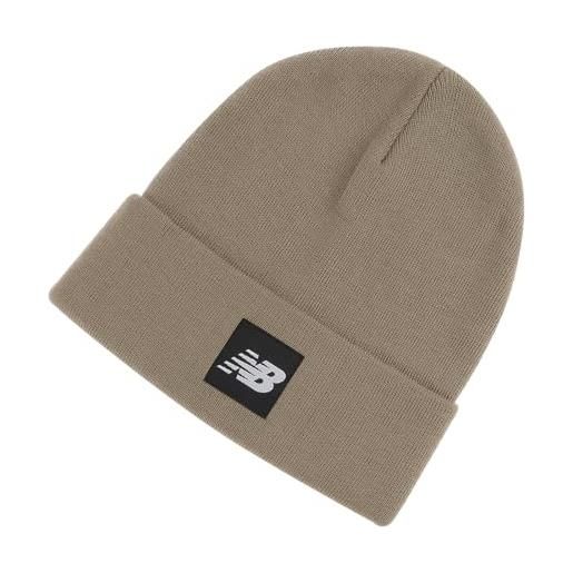 New Balance flying nb knit cuffed beanie marrone ms