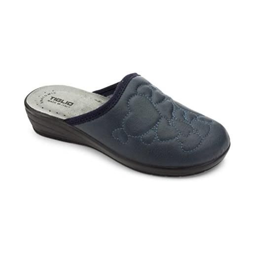 TIGLIO pantofole ciabatte donna 2252 blu invernali (numeric_38)