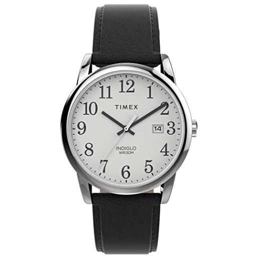 Timex easy reader, orologio da uomo con cinturino in pelle, 38 mm, tw2v68800