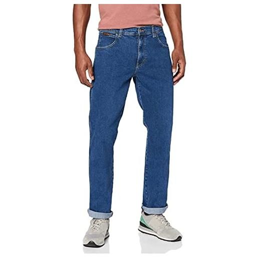 Wrangler texas contrast_1, jeans uomo, blu (vintage tint), 44w / 32l