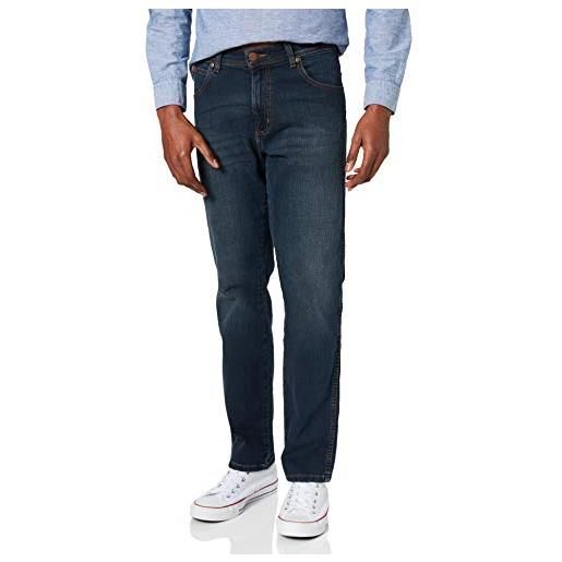 Wrangler texas contrast_1, jeans uomo, blu (blue black 002), 42w / 34l