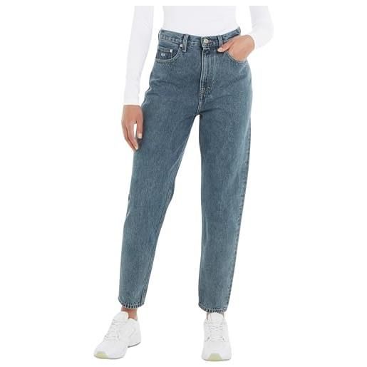Tommy Jeans mom jean uh tpr ah4067 dw0dw17192 pantaloni di jeans, denim (denim medium), 27w / 30l donna