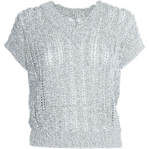 Peserico maglia tricot argento
