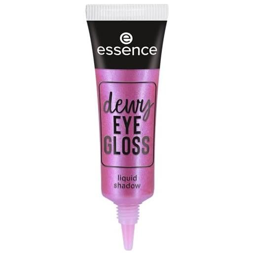 essence cosmetics essence dewy eye gloss liquid shadow, ombretto, n. 02, rosso, morbido, brillante, fresco, vegano, privo di nanoparticelle, senza profumo, senza olio, confezione da 1 (8 ml)