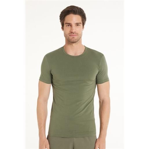 Tezenis t-shirt in cotone elasticizzato uomo verde