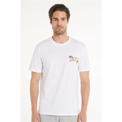 Tezenis t-shirt cotone stampato uomo bianco