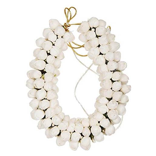 Generic fashion shopperrz jasmine flower accessori per capelli, gajra bianco per donne e ragazze capelli bianchi gajra