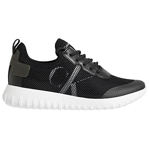 Calvin Klein Jeans sneakers da runner donna scarpe sportive, nero (black/white), 37 eu