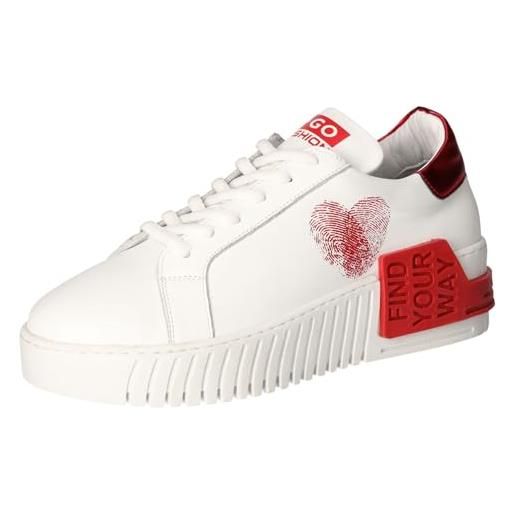 2Go Fashion 8954-301, scarpe da ginnastica donna, bianco/rosso, 41 eu