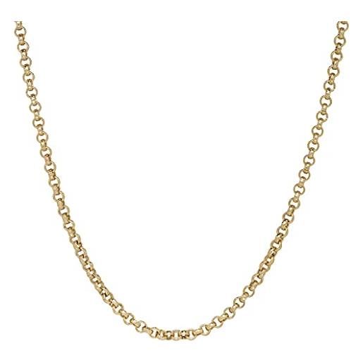 THE BLING KING collana e bracciale a catena belcher con motivo a diamante con varie lunghezze e larghezza, finitura di lusso e dettagli placcati in oro 18 carati, 22 inches (4mm), oro metallo gemma