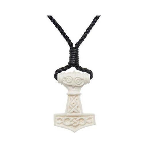 81stgeneration collana con pendente in osso celtico norreno thor hammer amuleto