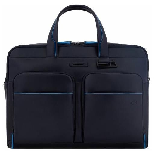 Piquadro b2 revamp valigetta protezione rfid pelle 42 cm scomparto per laptop blu