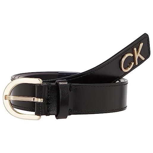 Calvin Klein cintura donna cintura in pelle, nero (ck black), 100