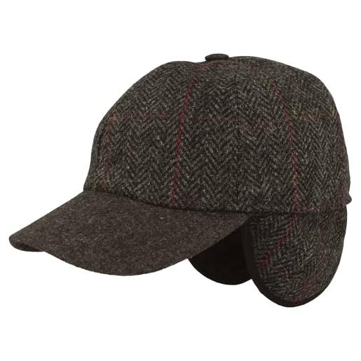 Hut Breiter breiter cappellino da baseball invernale grigio a spina di pesce 55, grigio a spina di pesce nero, 55