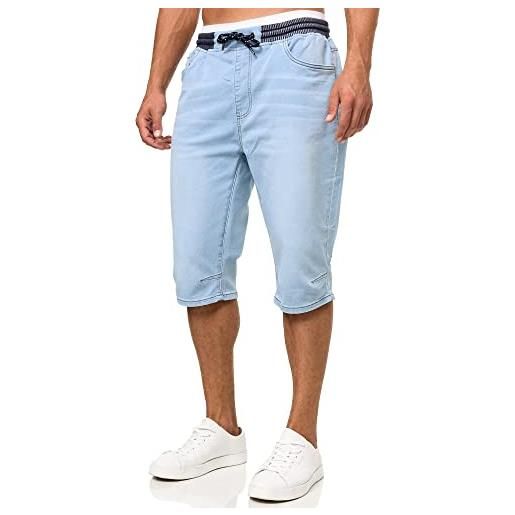 Indicode uomini vasile jeans shorts | shorts in jeans con 5 tasche blue m