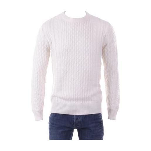 Guess maglione uomo girocollo pais norvegian m2br27 z31h0 h050 bianco (m)