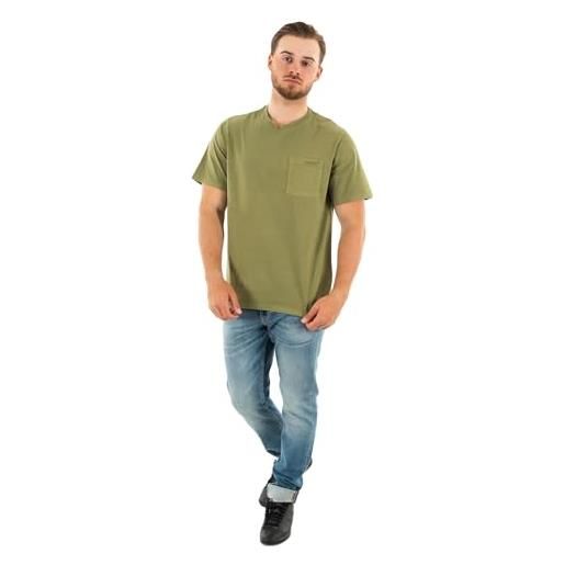 Levi's easy pocket - maglietta da uomo casual, loden green tintura per indumenti - verde, xxl