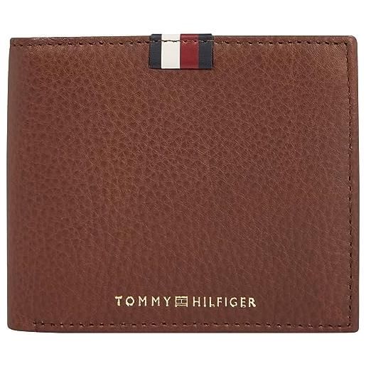 Tommy Hilfiger portafoglio uomo cc flap con scomparto monete, multicolore (dark chestnut), taglia unica
