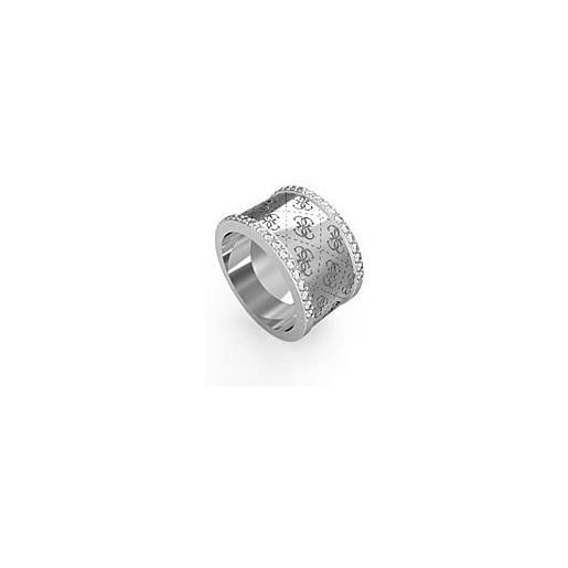 GUESS anello da donna collezione round harmony. Anello realizzato in acciaio color argento con logo. Larghezza: 12mm. Taglia: 56. La referenza è jubr01168jwrh56