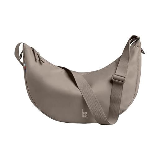 GOT BAG crossbody moon bag in plastica ocean impact | mezzaluna borsa impermeabile | elegante borsa a tracolla con tracolla regolabile, soft shell (large)