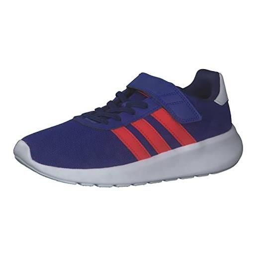 Adidas lite racer 3.0 el k, sneaker, lucid blue/ftwr white/bright red, 30 eu