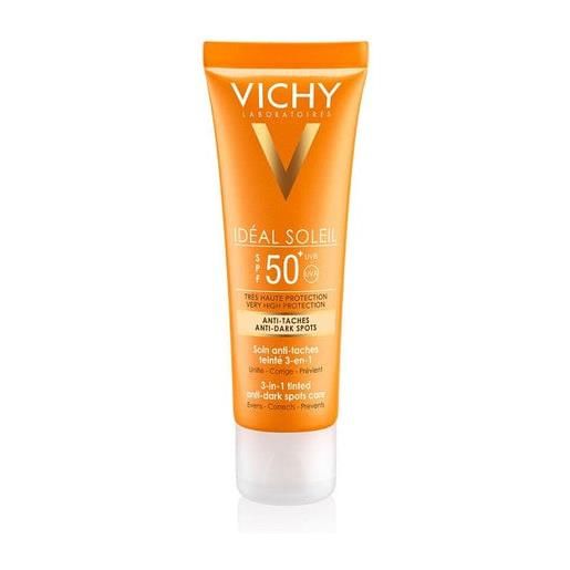 Vichy ideal soleil trattamento anti-macchie colorato 3 in 1 spf 50+ 50 ml