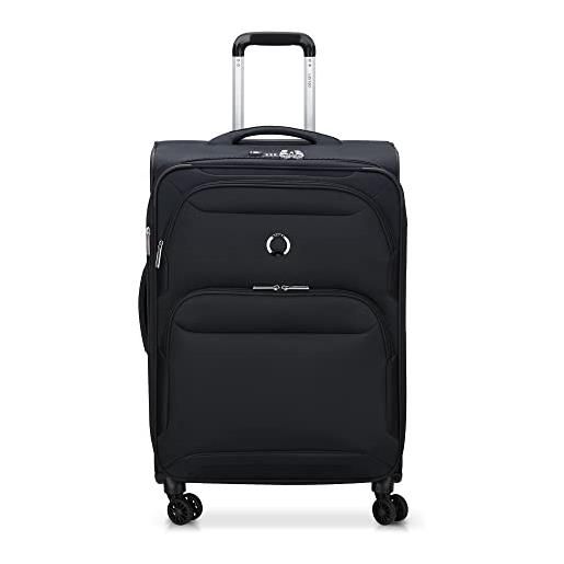 Delsey paris sky max 2.0 softside bagaglio espandibile con ruote spinner, nero, 3 pezzo set, sky max 2.0 softside bagaglio espandibile con ruote spinner